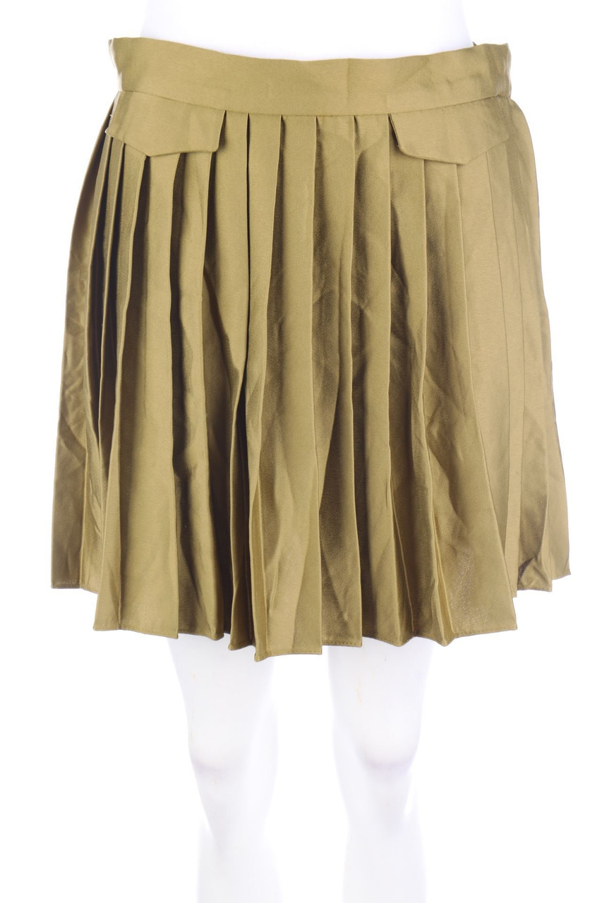 RIVER ISLAND - Metallic-Falten-Mini-Rock - D 38