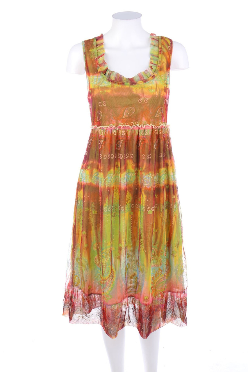 Ohne Label - Kleid mit Ethno-Print - XS