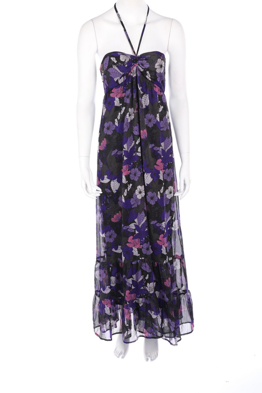 crazy world - Maxi-Kleid mit Blumen-Print - D 38