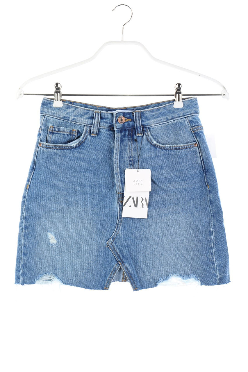 ZARA - distressed Mini-Jeansrock - XS