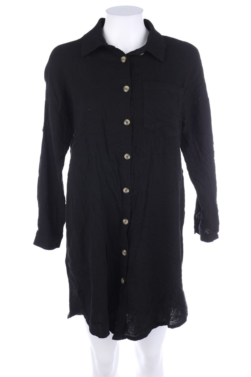 Peace n´ Love - Blusenkleid mit Roll-up-Manschette - S