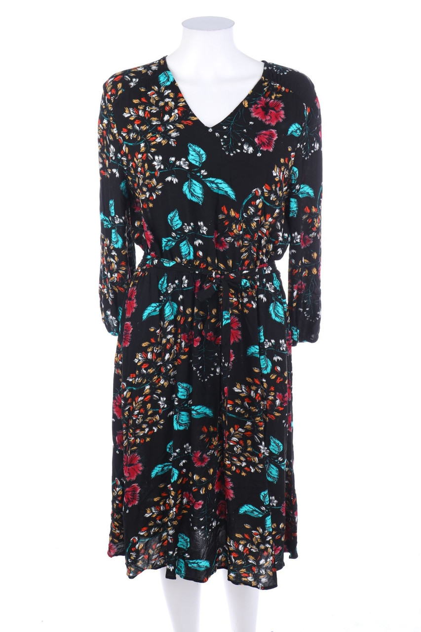 Yessica by C&A - Print-Midikleid aus Viskose mit Gürtel - D 38