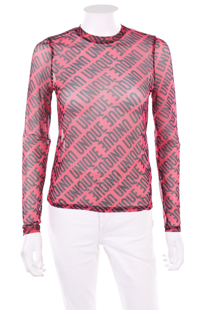 even&odd - Mesh-Longsleeve-Shirt mit Statement-Print - S