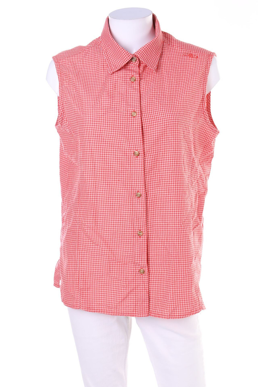 CMP - ärmellose Hemd-Bluse mit Karo-Muster - D 42