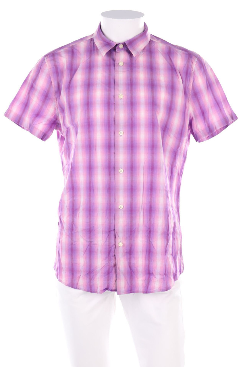 H&M - Kurzarm-Hemd mit Streifen - L