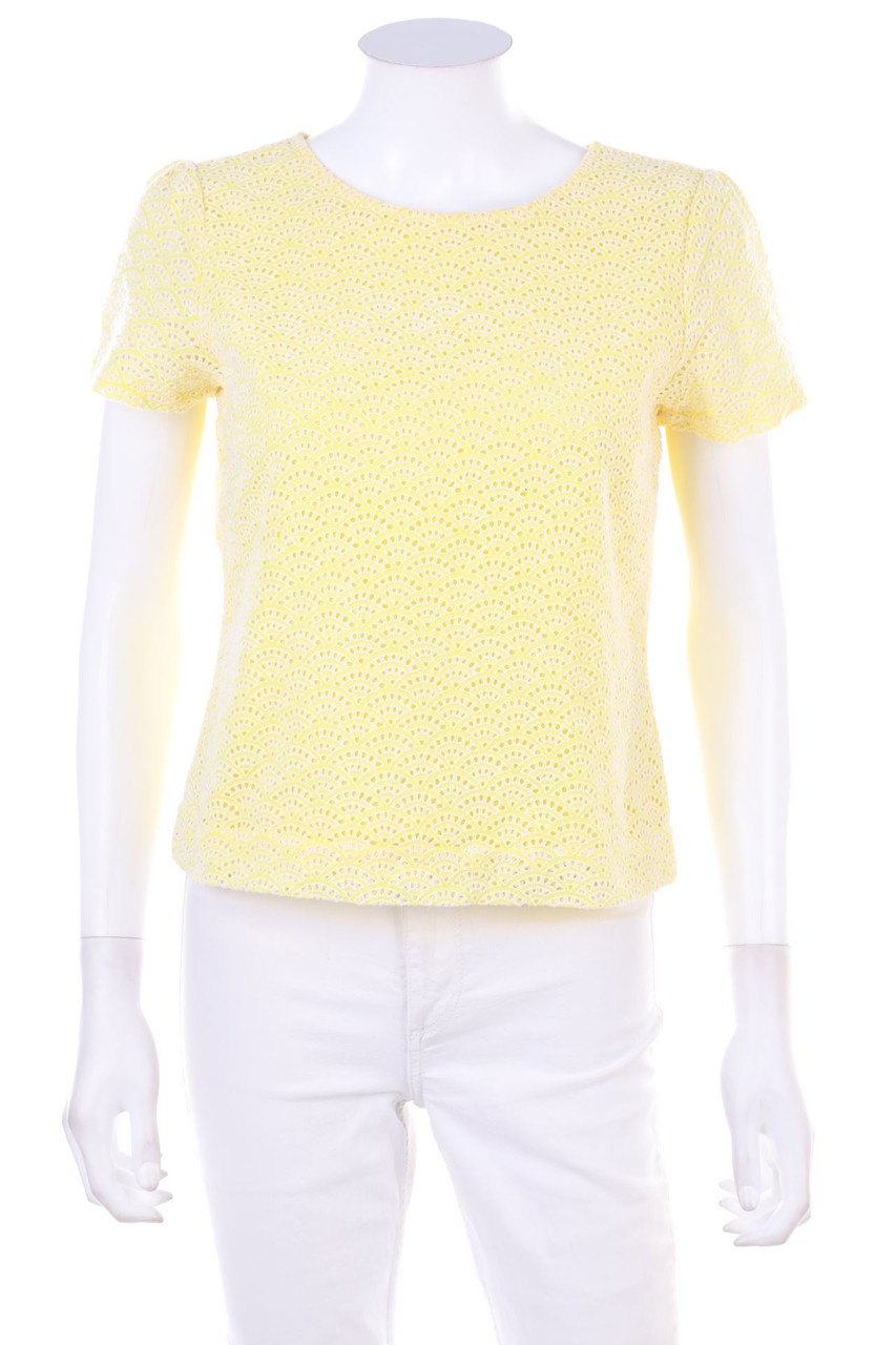 Somerset by Alice Temperley - Baumwoll-Kurzarm-Bluse aus Lochspitze - D 36