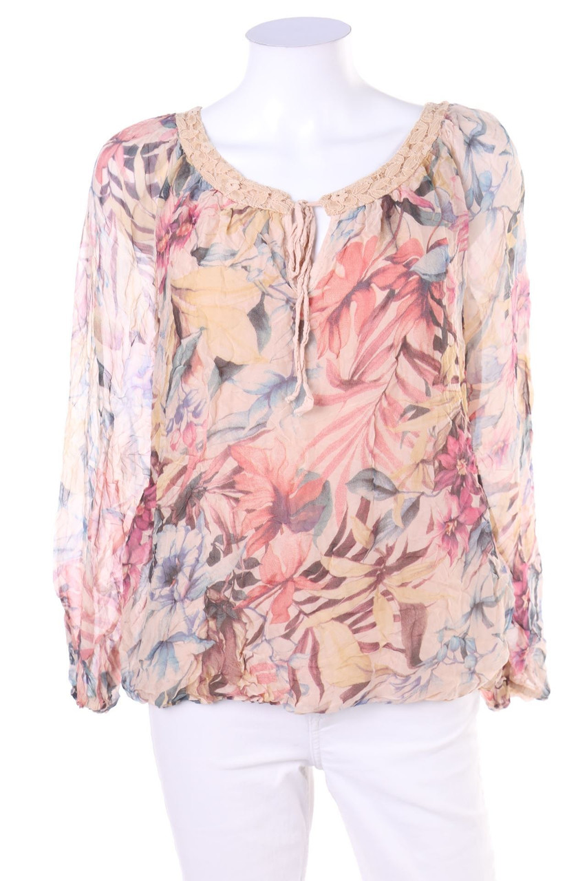 CARTOON - Bluse mit Blumen-Print aus Seiden-Mischung - M