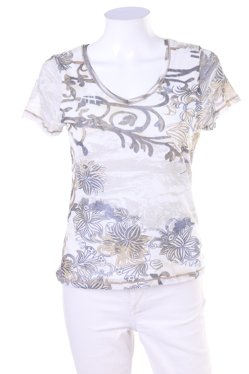 passport. - Kurzarm-Shirt mit Blumen-Print - D 38