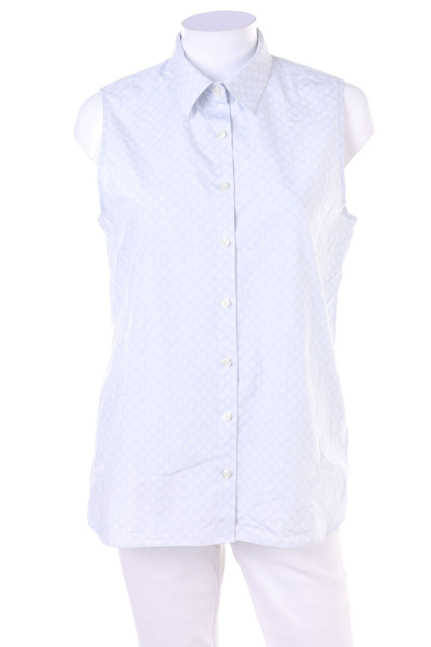 LANDS´END - ärmellose Hemd-Bluse mit Print - D 40