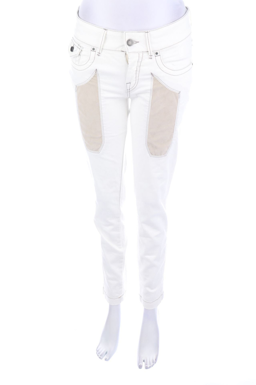 Jeckerson - Skinny-Jeans mit Kunstleder-Details - W27