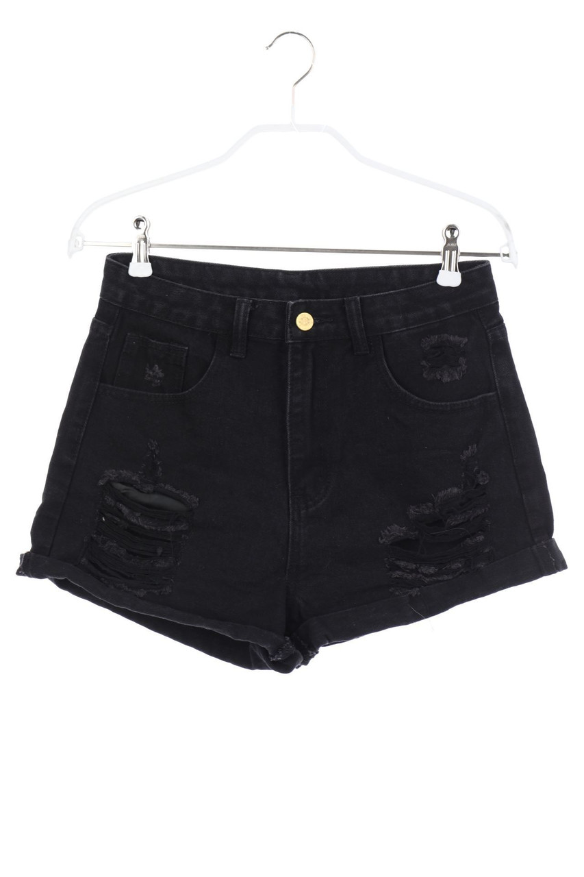 SHEIN - High Waist-Destroyed Jeans-Shorts - S
