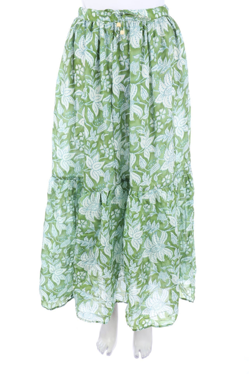 HANNAH Collection - Seiden-Maxi-Rock mit Blumen-Print - D 38