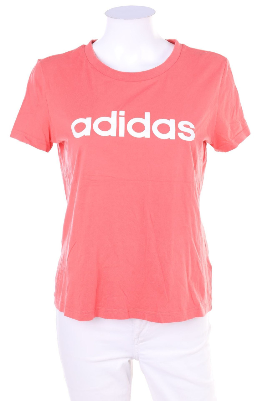 adidas - Kurzarm-Shirt mit Logo-Print - M
