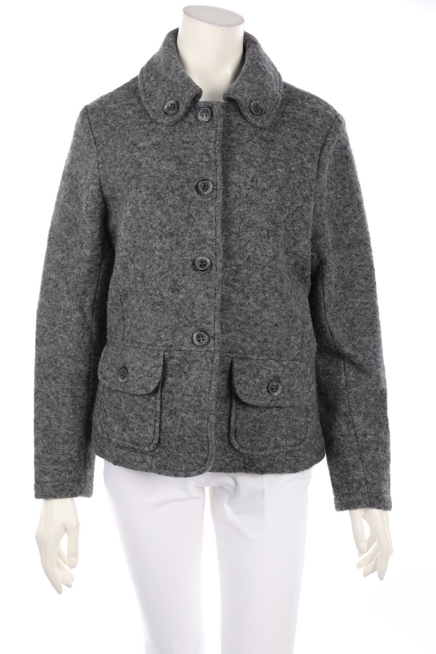 Marie Lund COPENHAGEN - Blazer aus Woll-Mix mit aufgesetzten Taschen - L