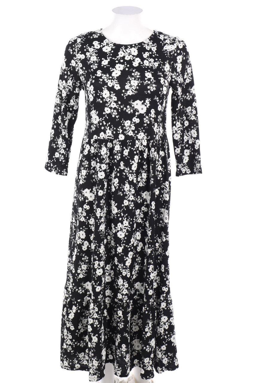 MANGO - Midikleid mit floralem Muster - S