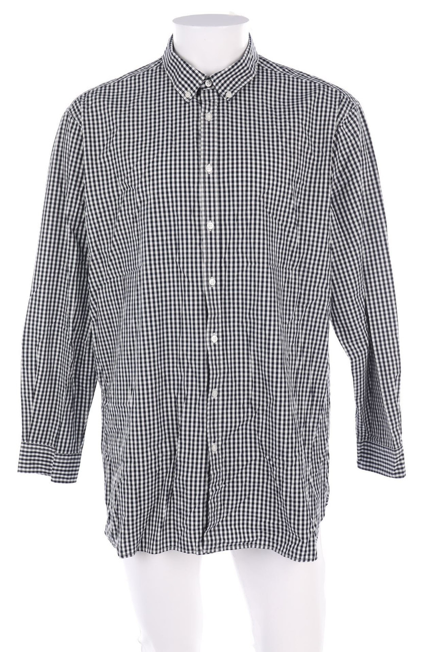 DUNMORE - kariertes Button-down-Hemd aus Baumwolle - XL