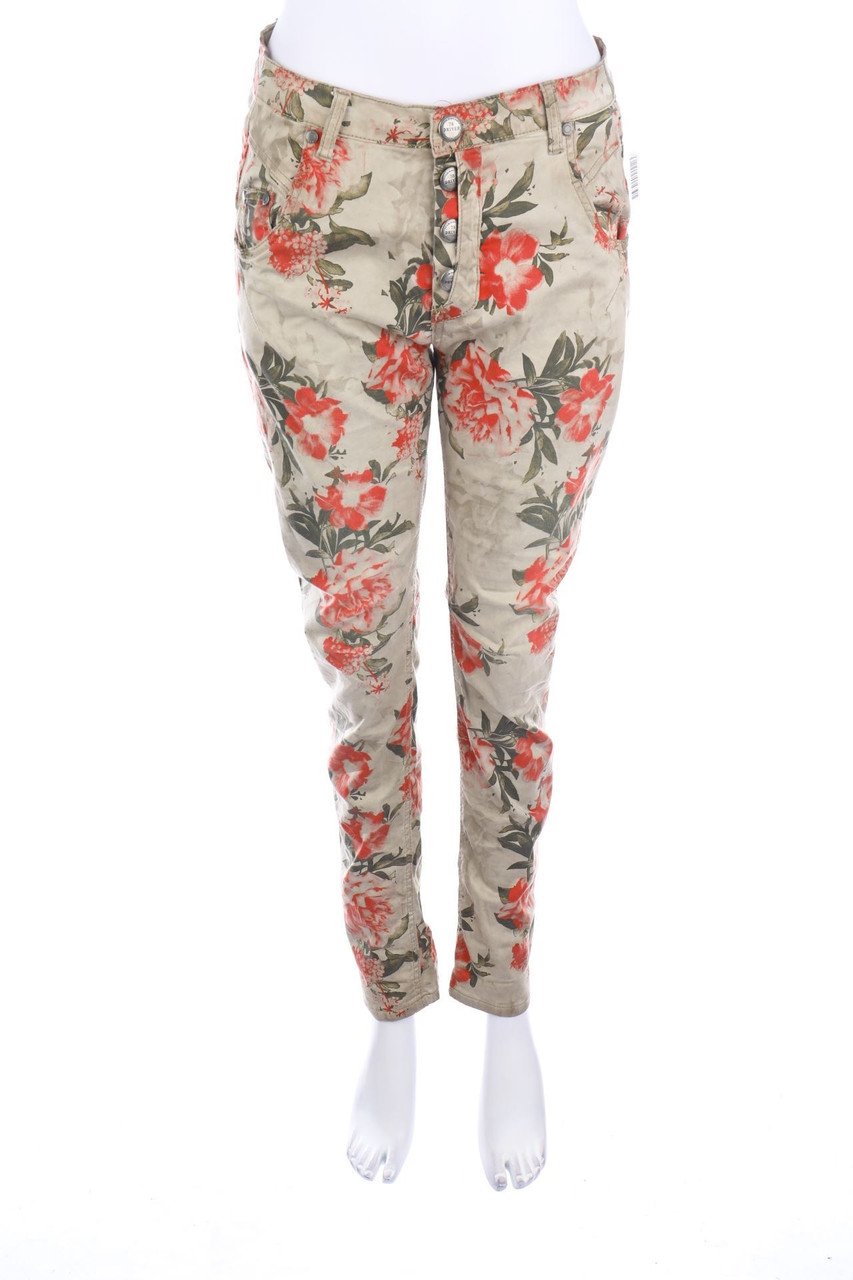DriverJeans - Skinny Jeggings mit Blumen-Print - W29