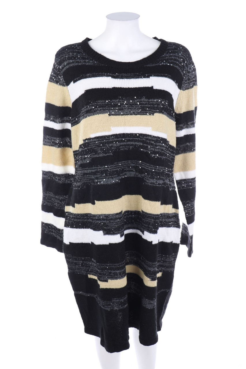 BODYFLIRT boutique - Strickkleid mit Pailletten - D 48-50