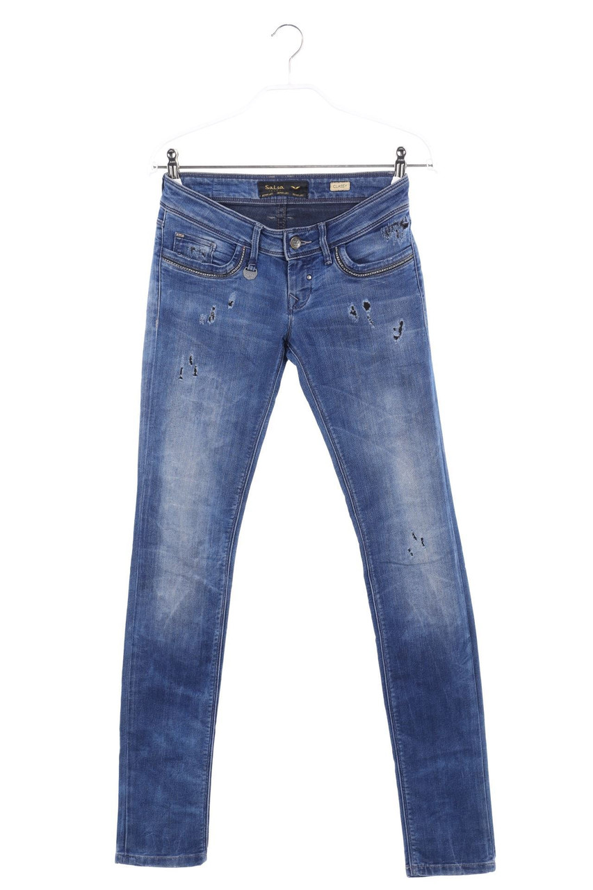 Salsa - Distressed Skinny-Jeans mit Glitzer - W26