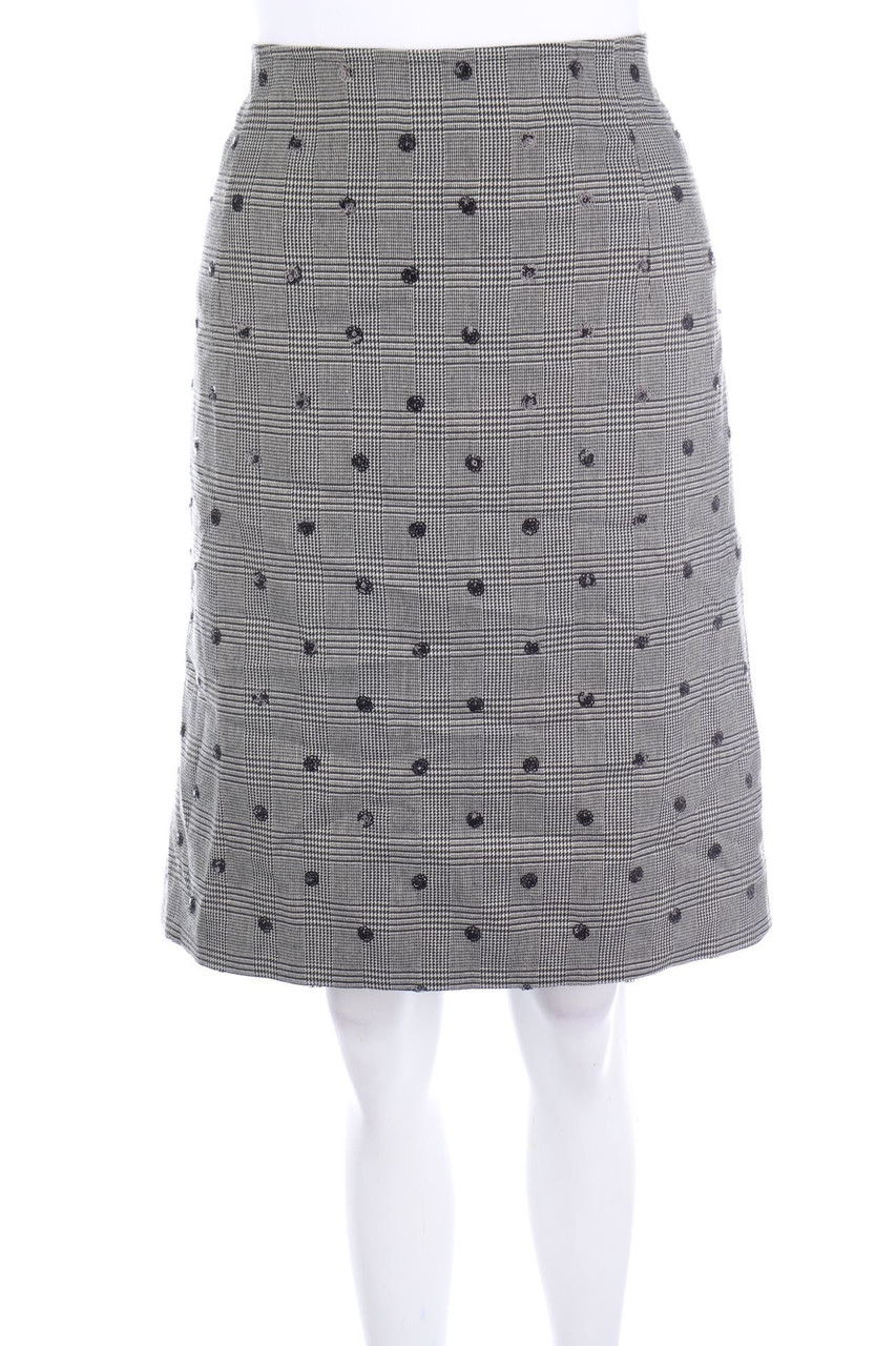 PATRIZIA DINI - Karo-Rock mit Pailletten - L
