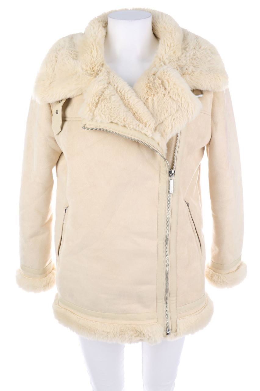 IRIS Mittenaere X MORGAN - Faux Leather-Jacke mit Fake Fur-Besatz - D 36