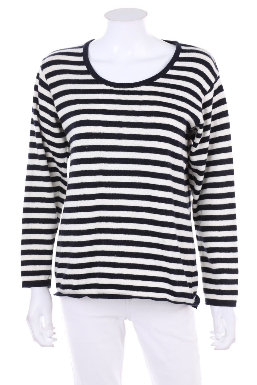 hessnatur - Ringel-Baumwoll-Pullover - D 42-44