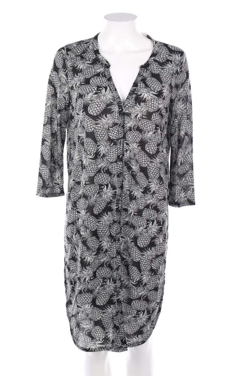 H&M - Tunikakleid mit Tropical Print mit Schlitz - S