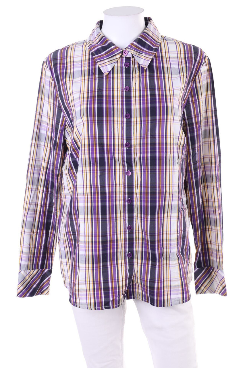 LAURA KENT - Hemd-Bluse mit Karo-Muster - D 42