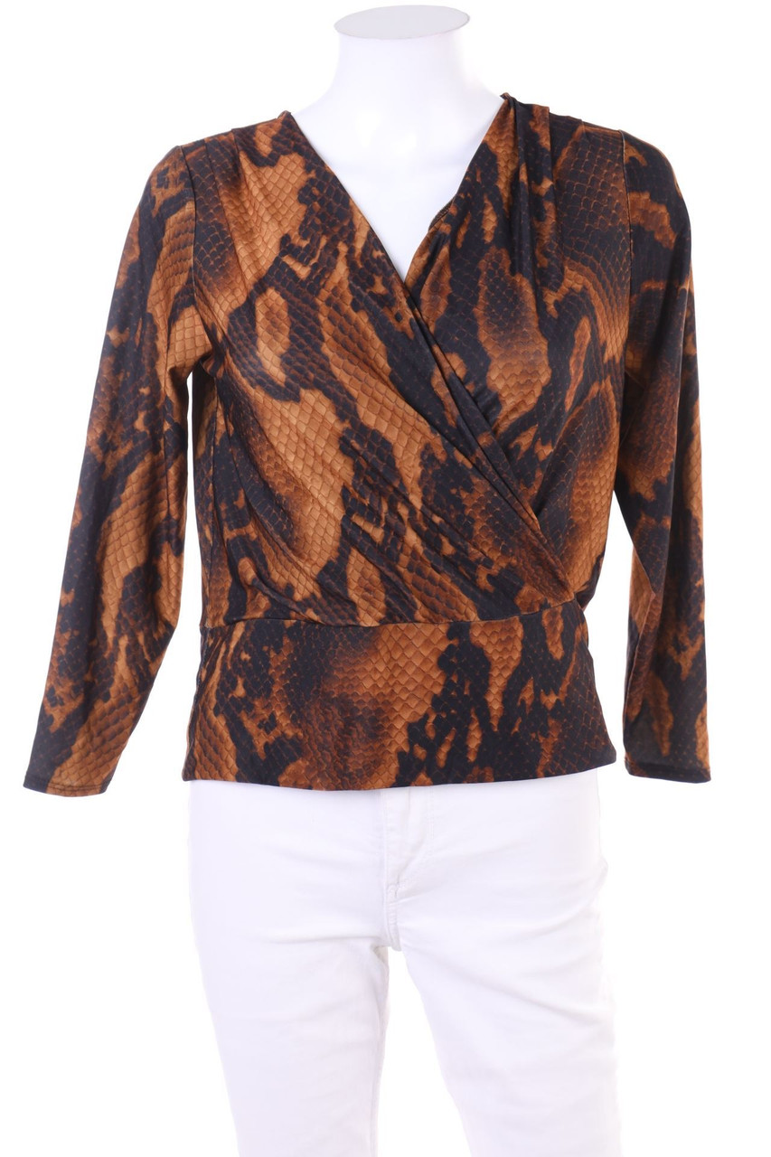 DOROTHY PERKINS - Shirt in Wickel-Optik mit Animal-Print - D 32
