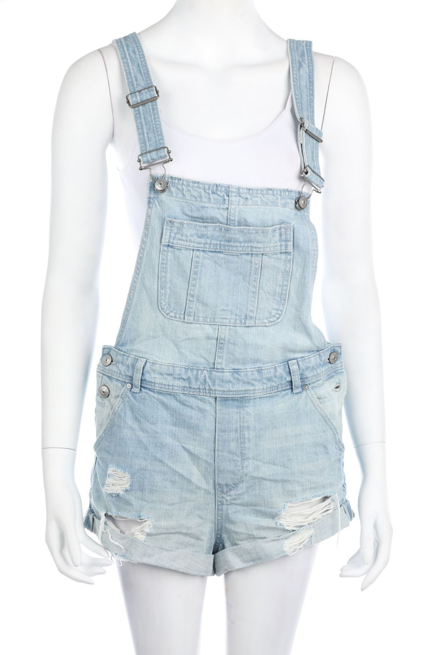 H&M COACHELLA - distressed Jeans-Latzhose - D 38