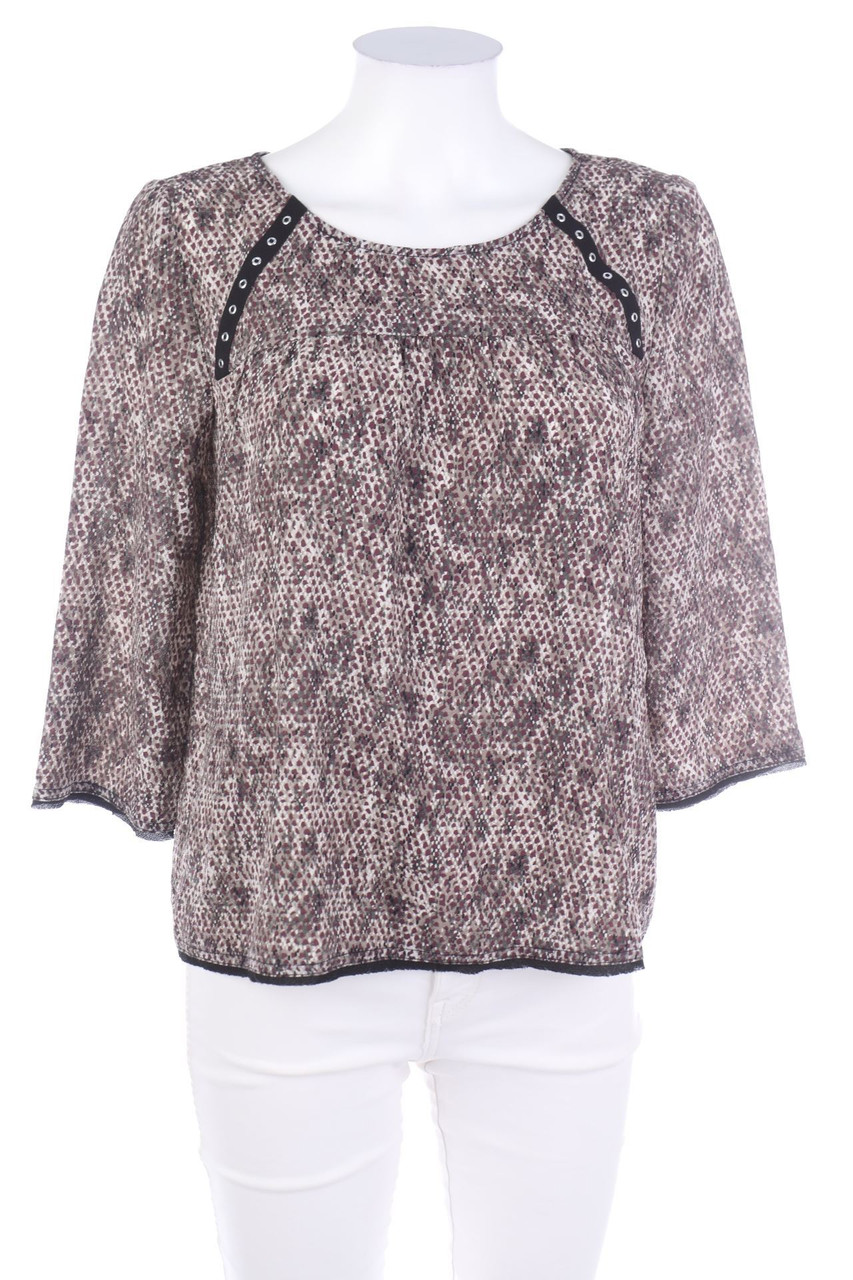 Ohne Label - 3/4-Arm-Shirt mit Animal-Print - D 40