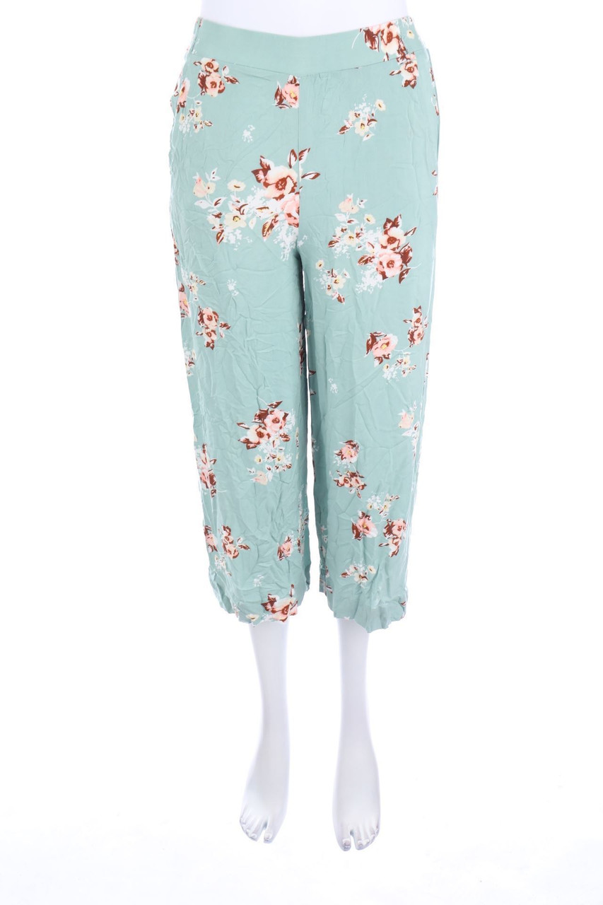 Chicorée - Hose mit Blumen-Print - S