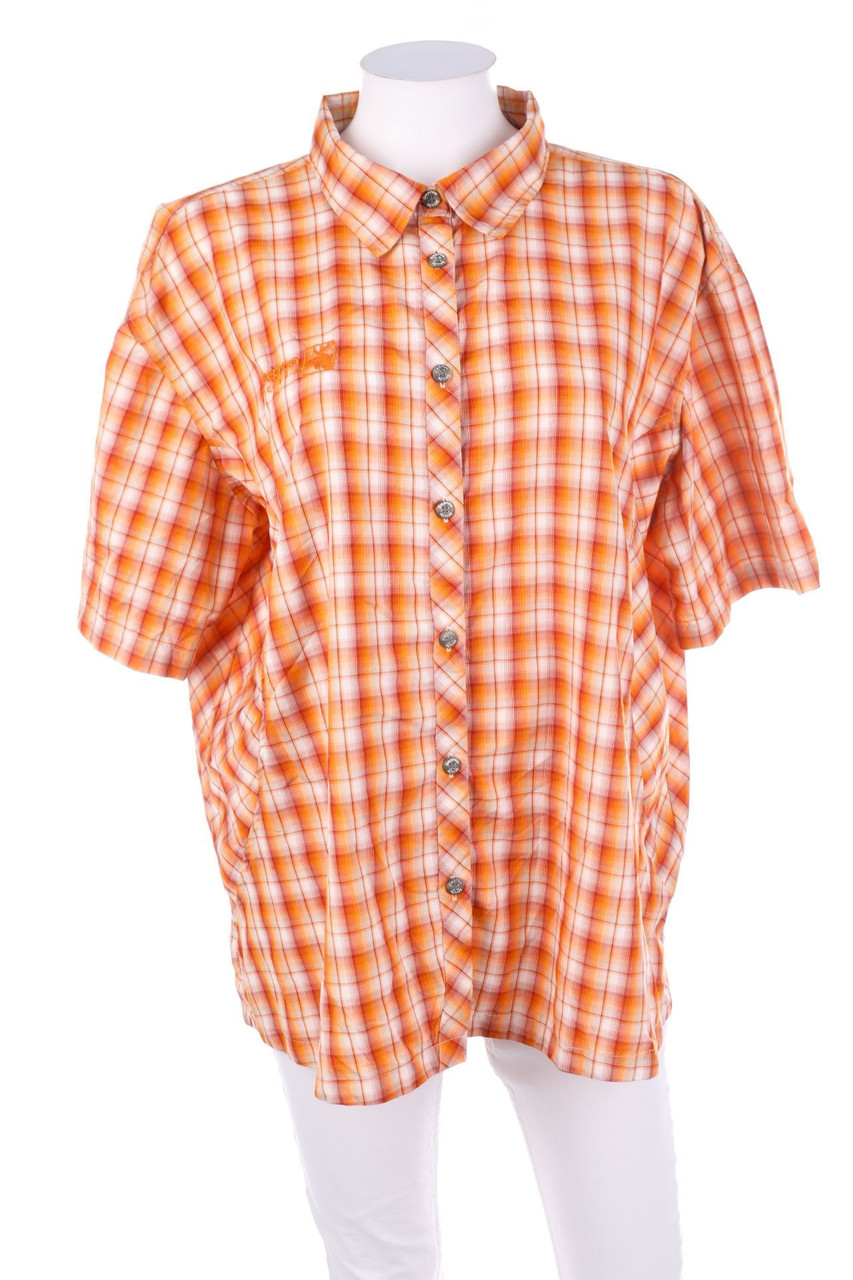 Deproc active - Karo-Hemd-Bluse mit kurzem Ärmel - D 50