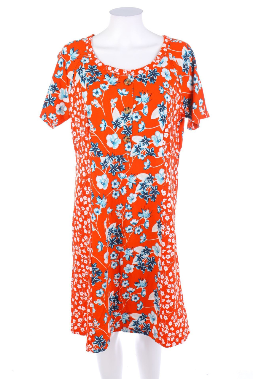 Ohne Label - Kleid mit Blumen-Print - D 44-46