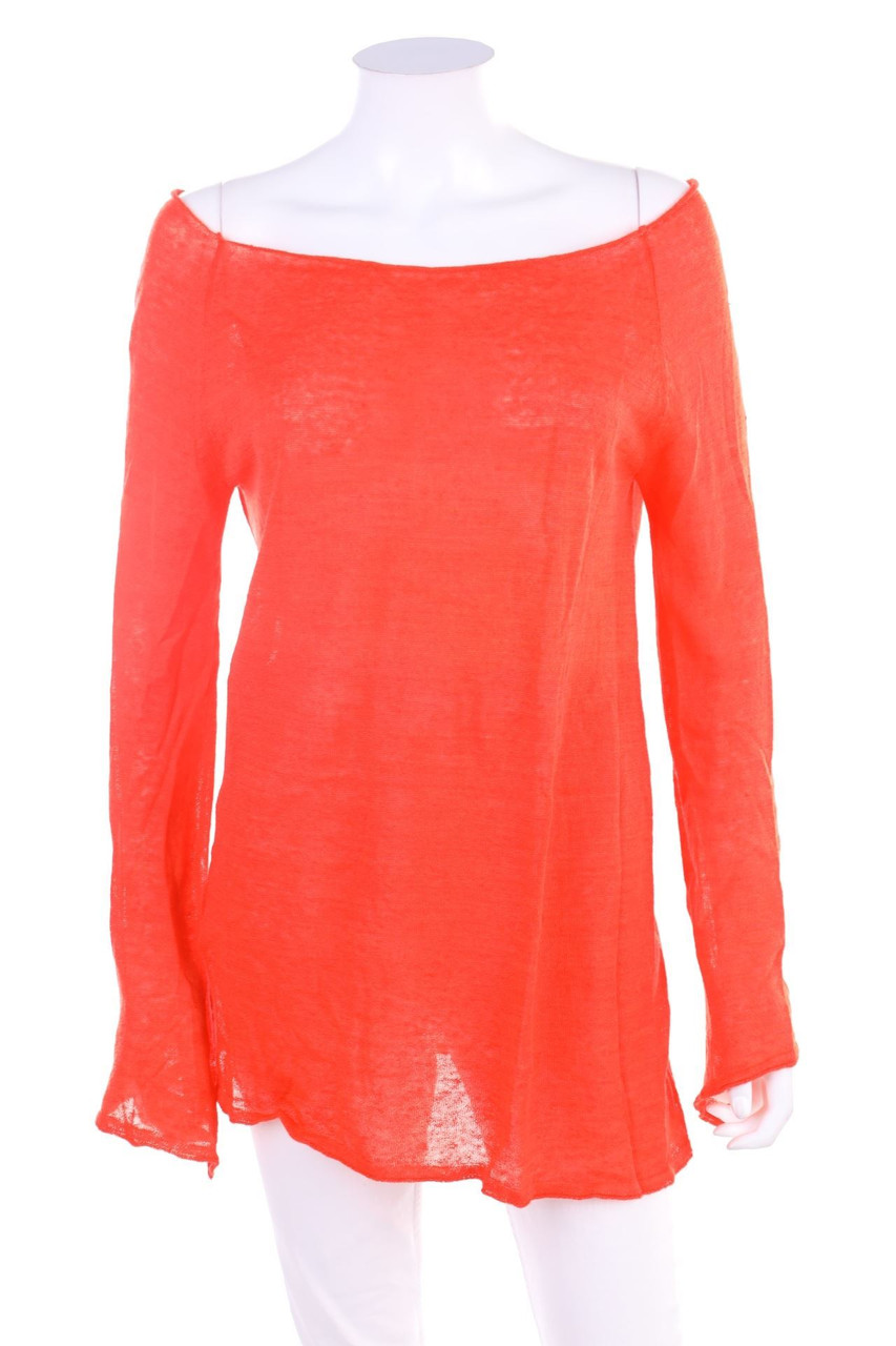 GOTHA - Carmen-Strick-Pullover aus Leinen-Mix - D 34