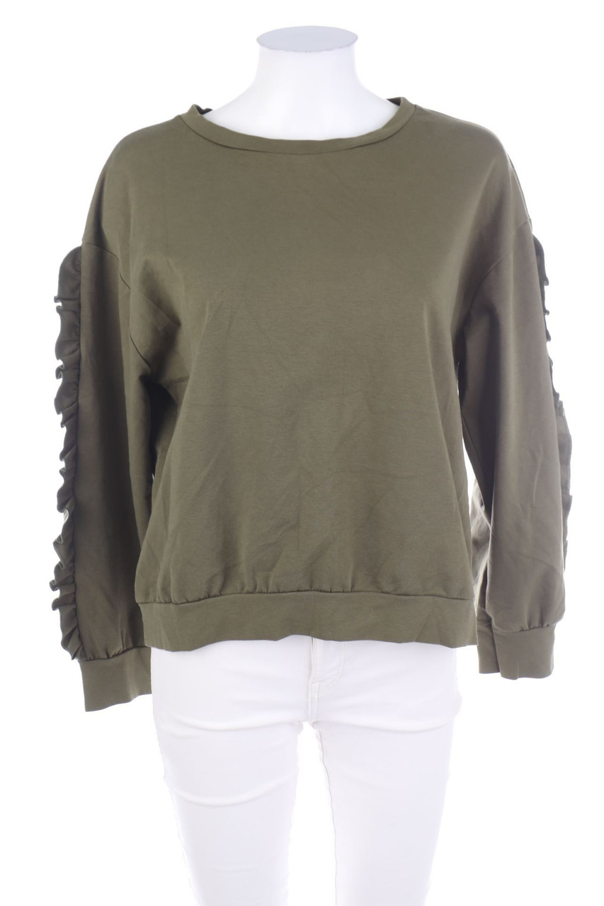 Ohne Label - Strick-Pullover mit Volants - L