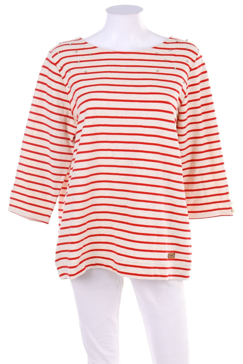 Soquesto - Streifen-Sweatshirt mit 7/8-Ärmel - D 42