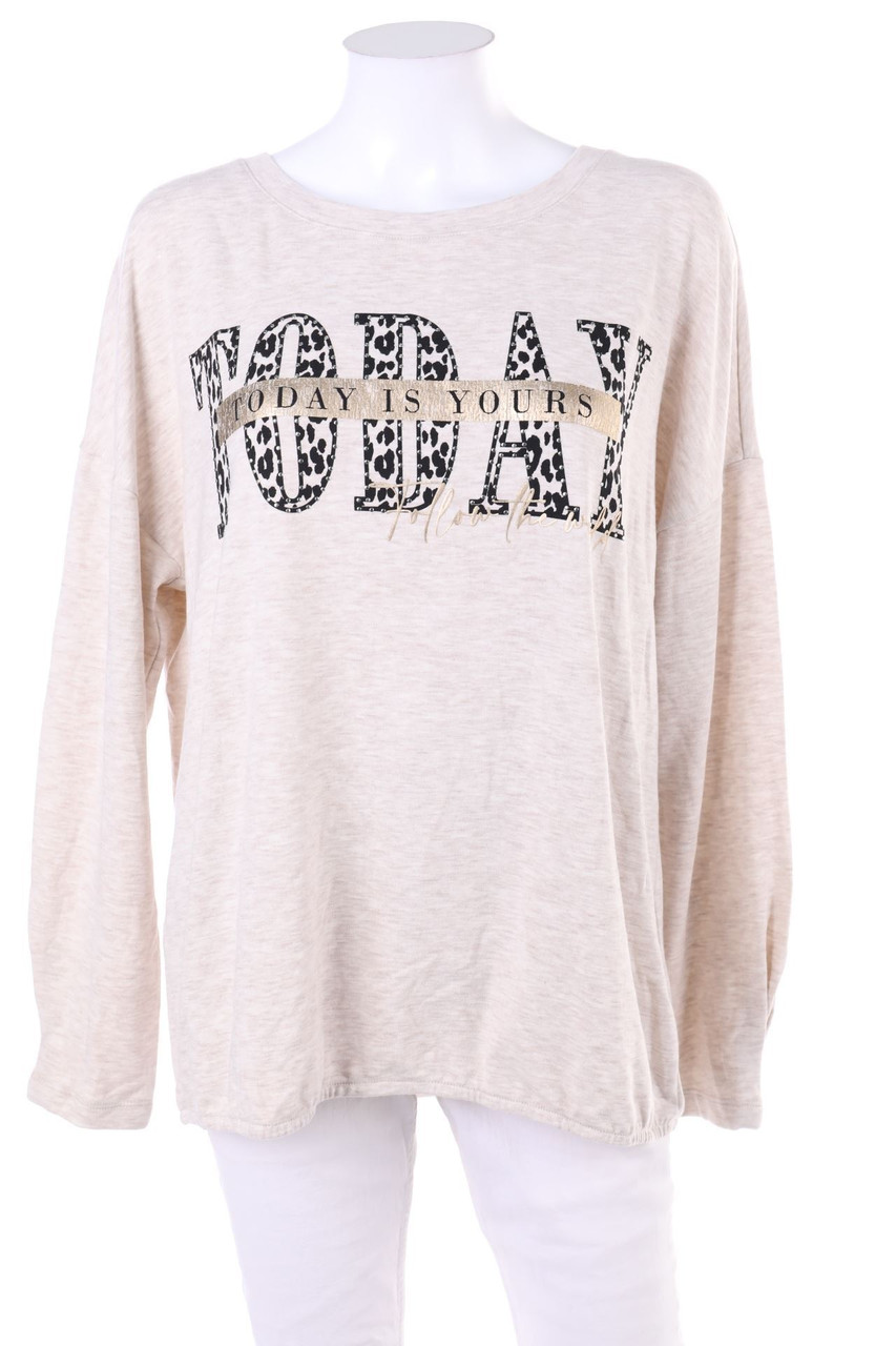Street One - Longsleeve-Shirt mit Statement-Print - D 44