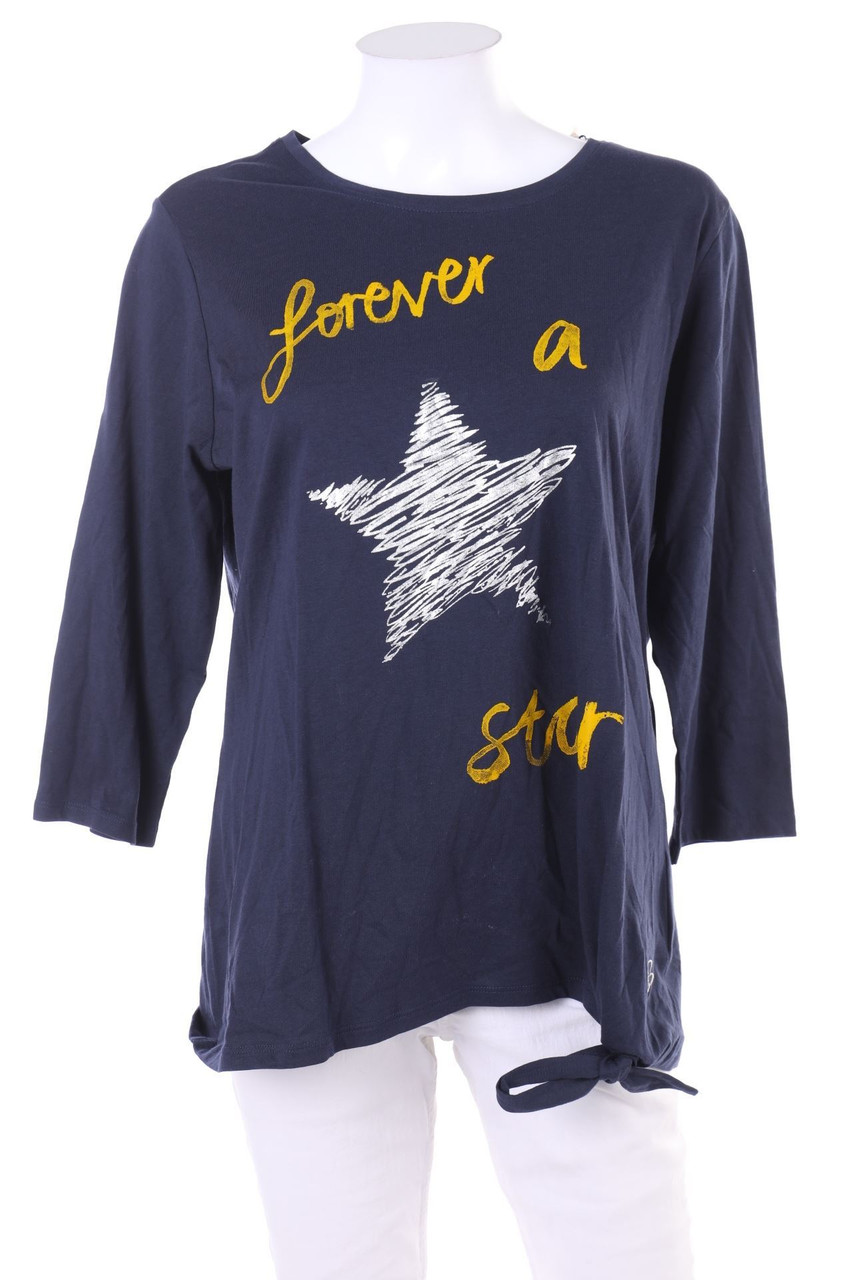 FRYDAY - 3/4-Arm-Shirt mit Statement-Print - D 42