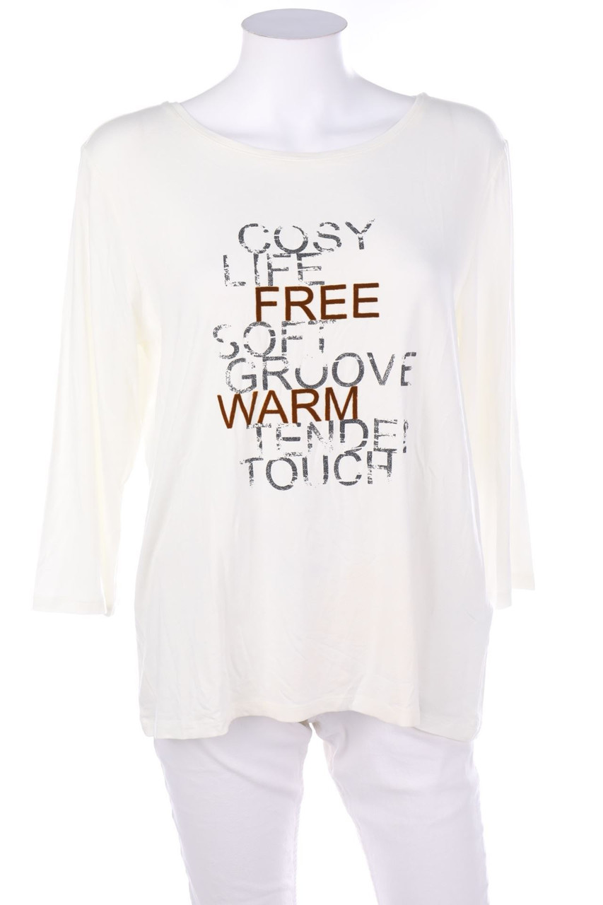 MORE & MORE - Shirt mit Statement-Print - D 42
