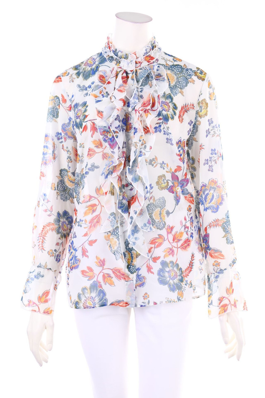 TAIFUN - Volant-Bluse mit Blumen-Print - D 42