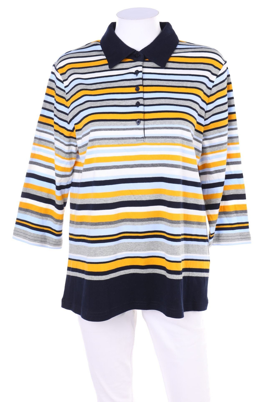 NAVIGAZIONE - Streifen-Polo-Shirt mit 3/4-Ärmel - D 44