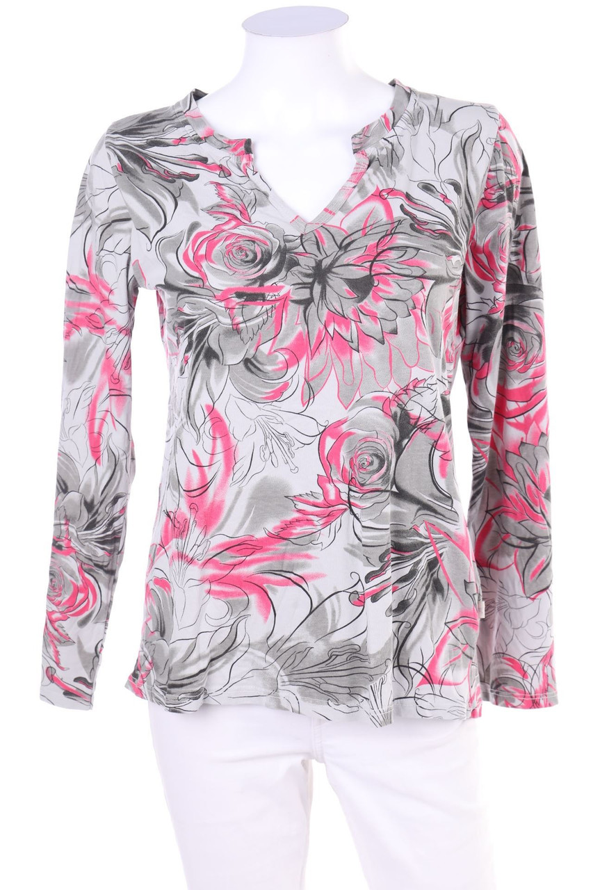 HEIMATLIEBE - Longsleeve-Shirt mit Blumen-Print - L