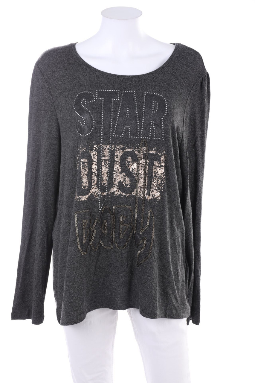 Street One - Longsleeve-Shirt mit Statement-Print - D 44