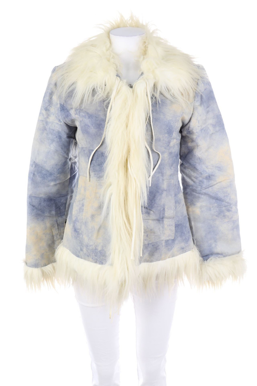 Decollate - Y2K-Jacke mit Fake Fur-Besatz - S