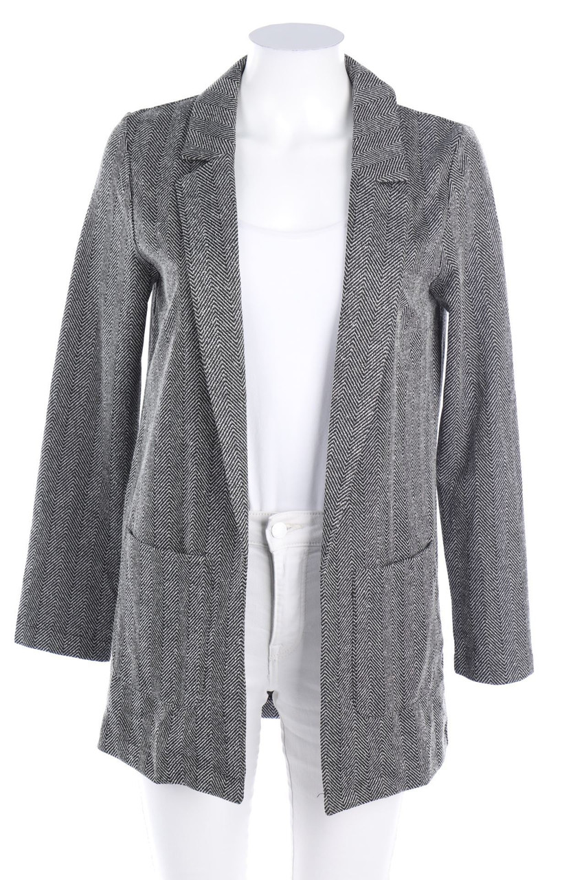 H&M DIVIDED - Long-Blazer mit Zickzack-Muster - XS