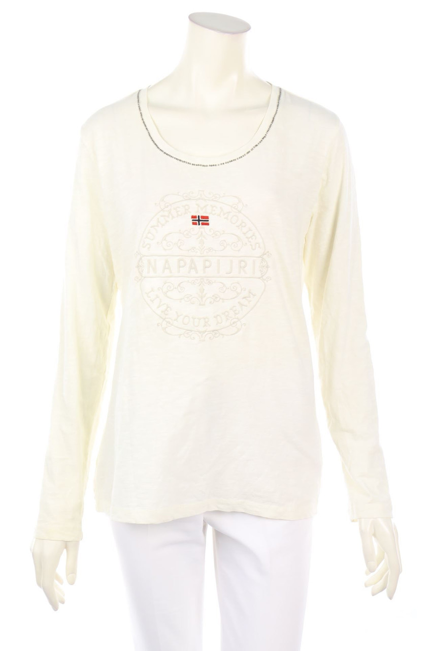 Napapijri - Longsleeve-Shirt mit Logo-Stickerei - L