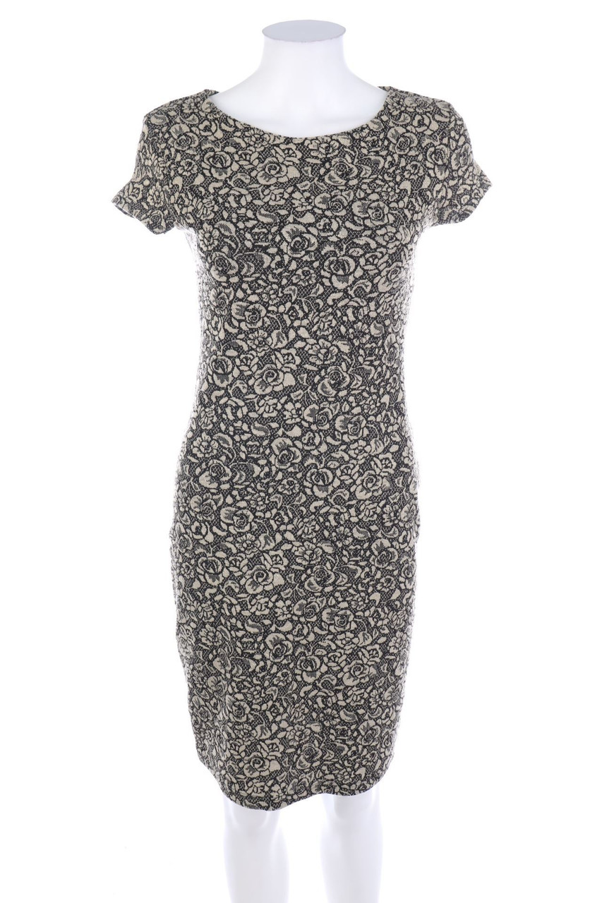 NUNA LIE passion - Glitzer-Strickkleid mit Blumen-Print - M