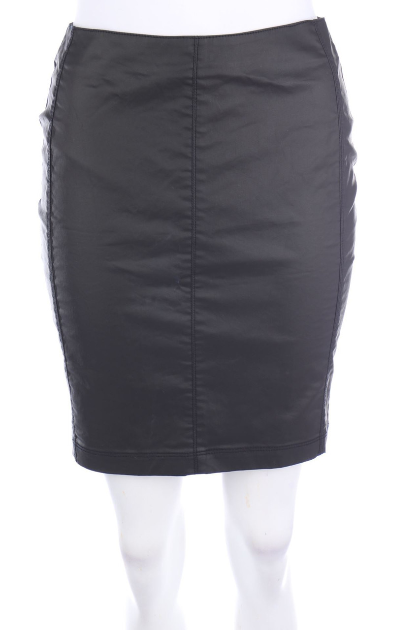 CLOCKHOUSE by C&A - Coated-Rock aus Baumwoll-Mix mit Reißverschluss - D 36