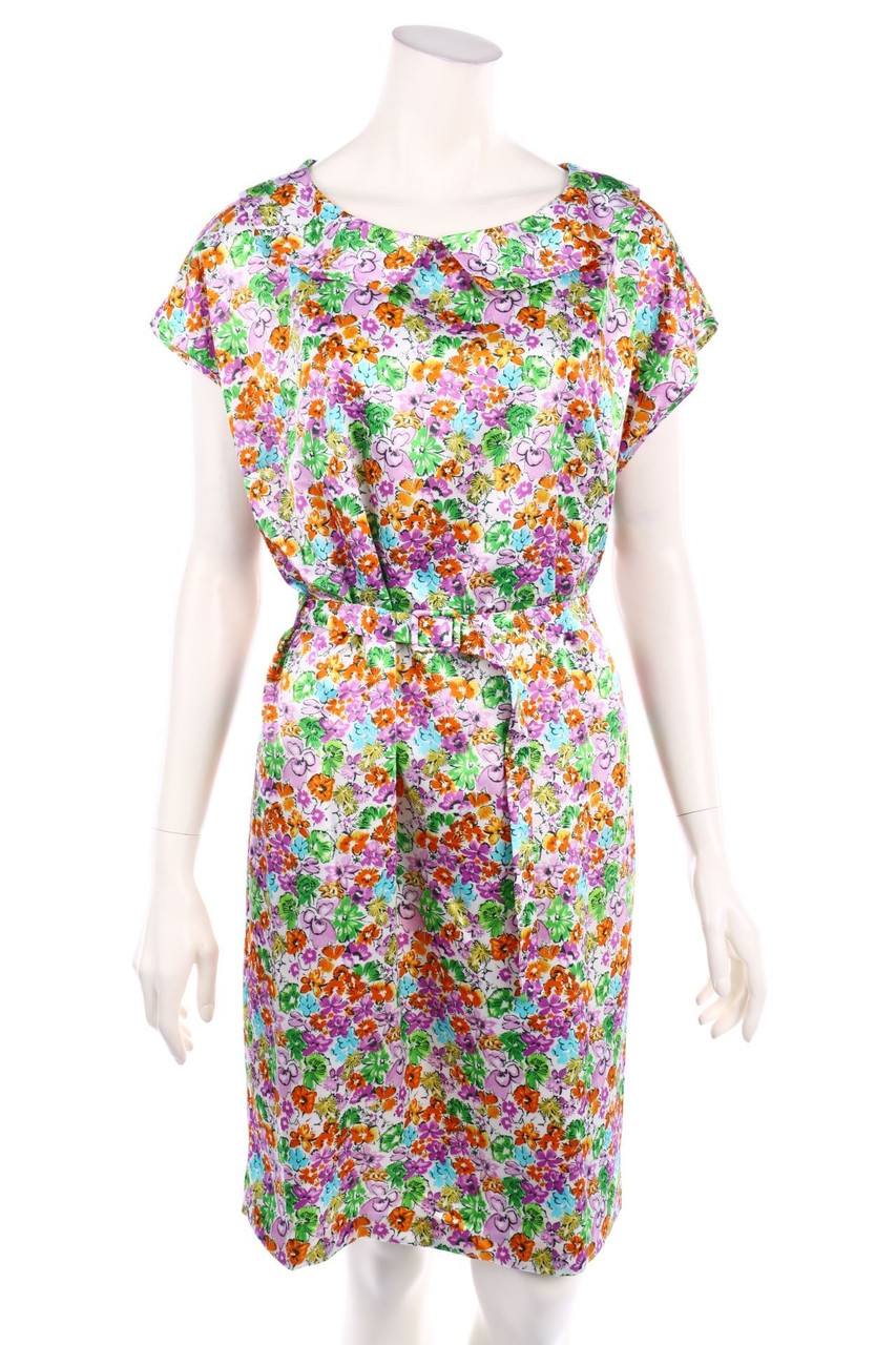WHO*S WHO - Shift-Kleid mit Blumen-Print - D 40